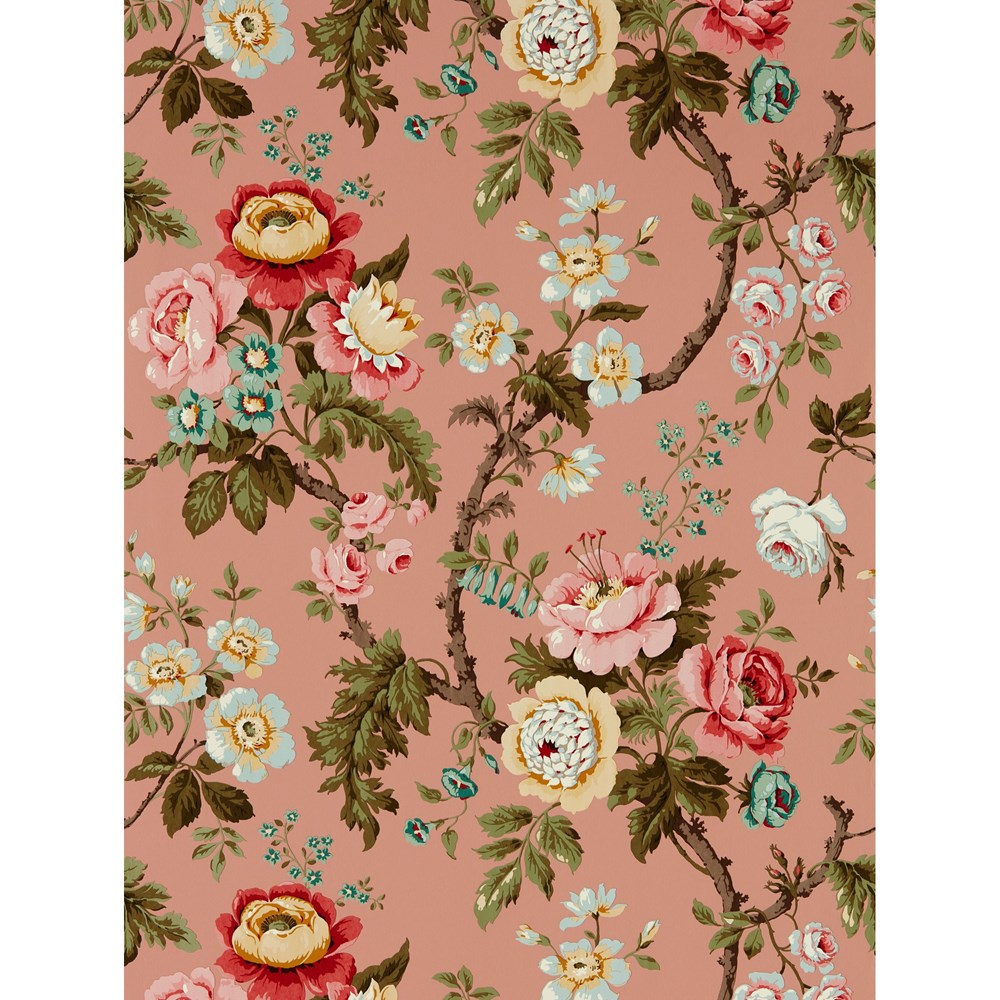 Hykenham Wallpaper 217040 by Sanderson in French Rose